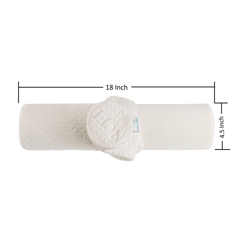 LitoTree Support Neck Roll Pillow - Cervical Bolster with Comfort Memory Foam Support for Spine, Neck, Back, Lumbar - Removable Washable Soft Cover- 18 x 4.5 inch for Stress Pain Relief - Image 2